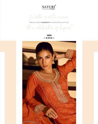 Kanchan Sayuri Chinnon Silk Readymade Sharara Suits Wholesaler India