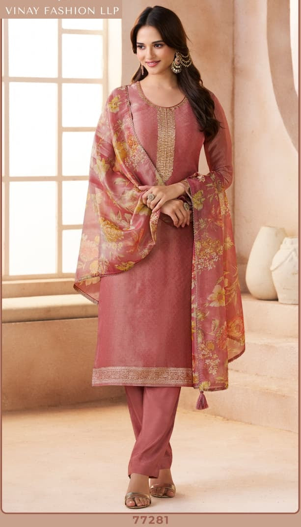 Kanchi 2 Kuleesh Vinay Fashion Llp Kanchipuram Silk Pant Style Suits Manufacturer India