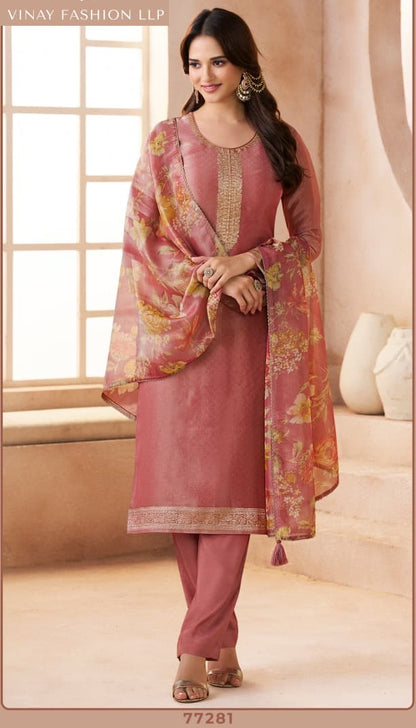 Kanchi 2 Kuleesh Vinay Fashion Llp Kanchipuram Silk Pant Style Suits Manufacturer India