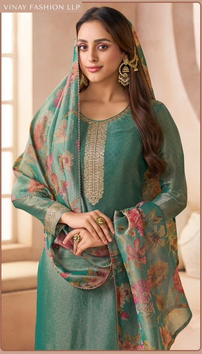 Kanchi 2 Kuleesh Vinay Fashion Llp Kanchipuram Silk Pant Style Suits Manufacturer India