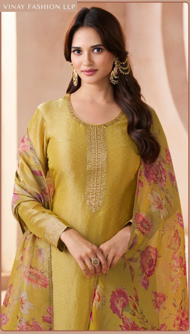 Kanchi 2 Kuleesh Vinay Fashion Llp Kanchipuram Silk Pant Style Suits Manufacturer India