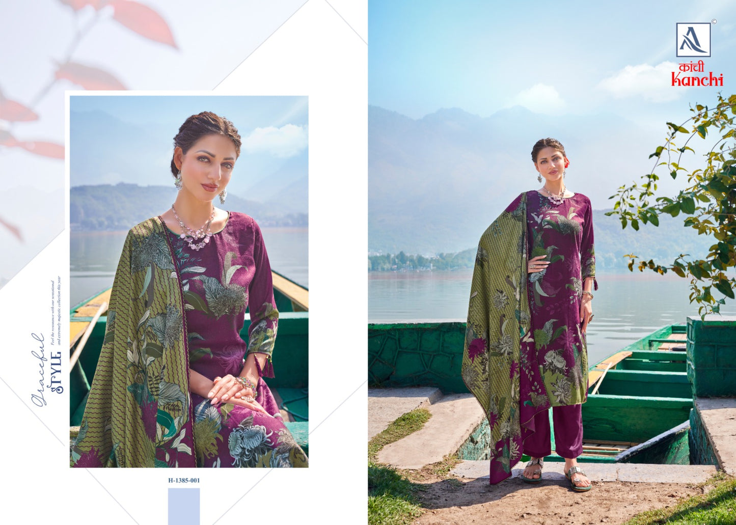 Kanchi Alok Viscose Pashmina Suits Manufacturer Ahmedabad