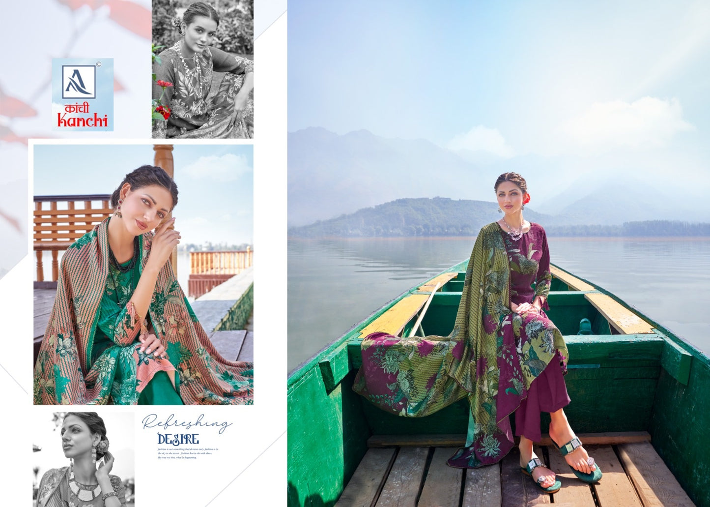 Kanchi Alok Viscose Pashmina Suits Manufacturer Ahmedabad