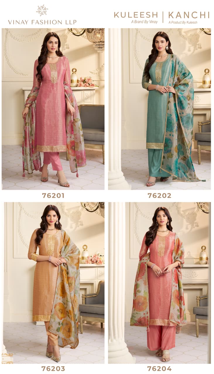 Kanchi Kuleesh Vinay Fashion Llp Silk Pant Style Suits Wholesaler Gujarat