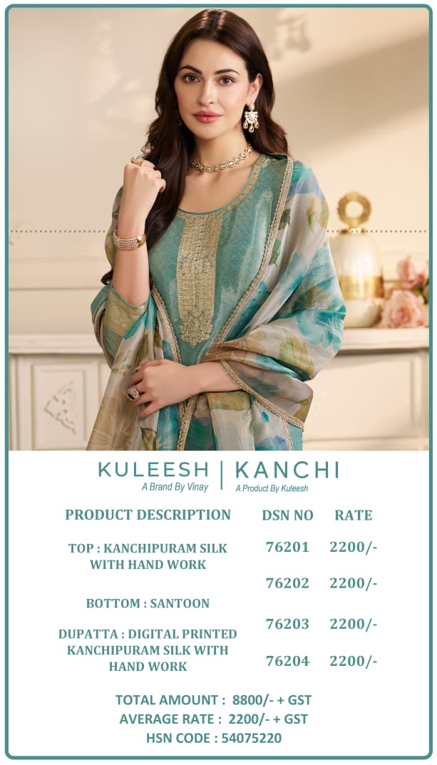 Kanchi Kuleesh Vinay Fashion Llp Silk Pant Style Suits Wholesaler Gujarat
