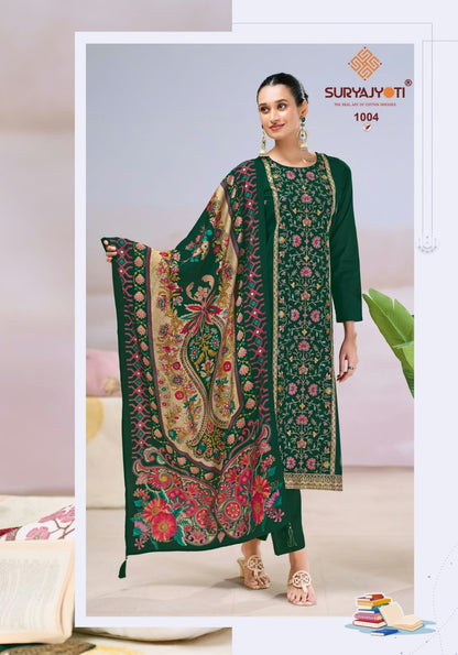 Kanchi Vol 1 Suryajyoti Jam Satin Pant Style Suits Exporter