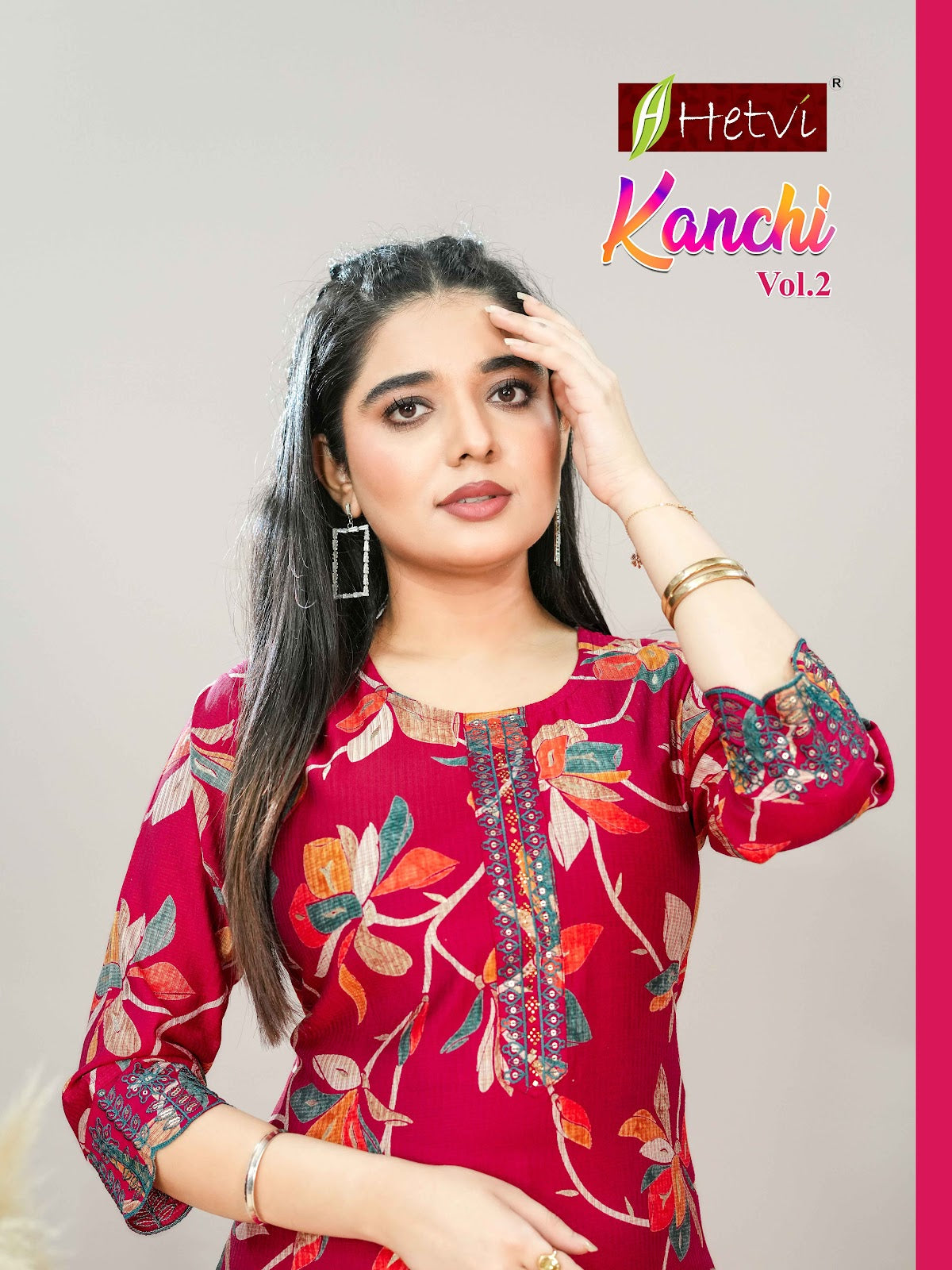 Kanchi Vol 2 Hetvi Knee Length Kurtis Wholesale