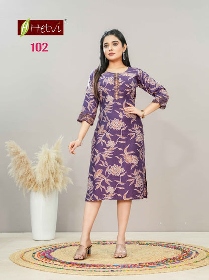 Kanchi Vol 2 Hetvi Knee Length Kurtis Wholesale