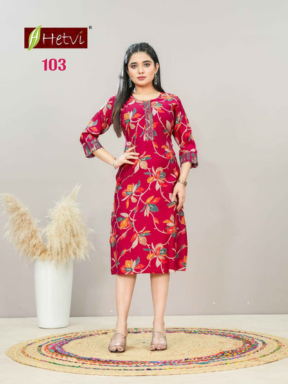 Kanchi Vol 2 Hetvi Knee Length Kurtis Wholesale