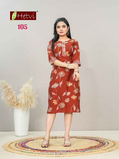 Kanchi Vol 2 Hetvi Knee Length Kurtis Wholesale