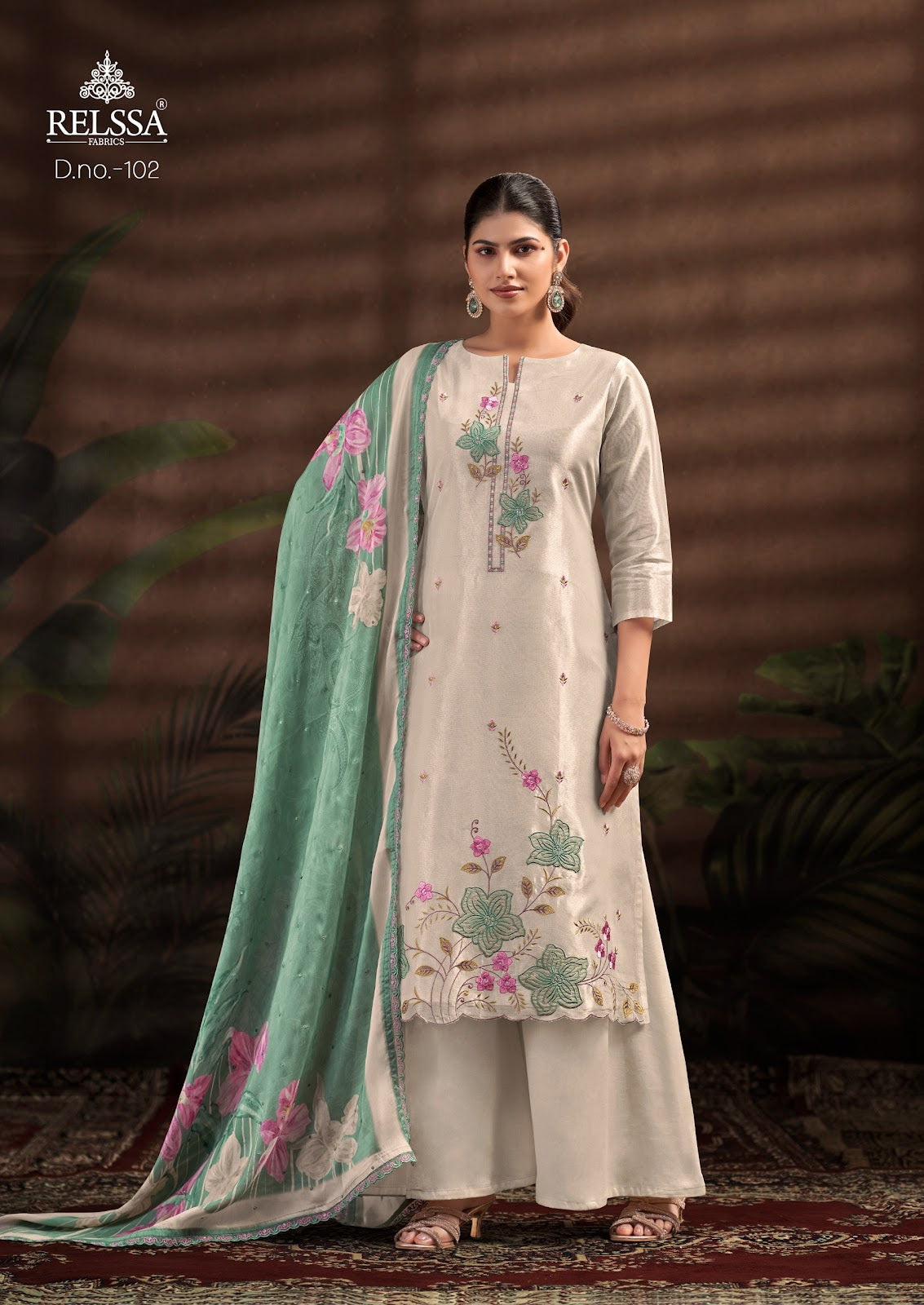 Kanchipuram Relssa Fabrics Silk Plazzo Style Suits Manufacturer Ahmedabad