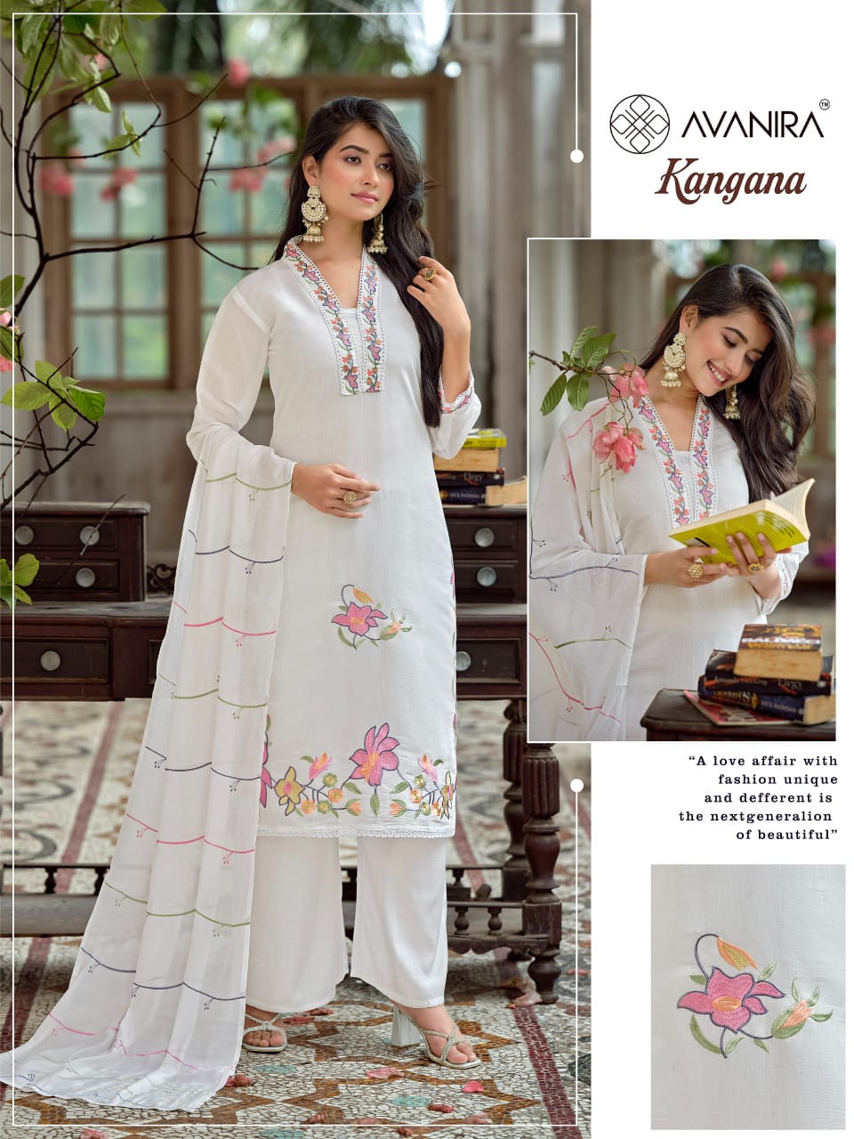 Kangana Avanira Mal Chanderi Readymade Pant Style Suits Supplier Gujarat