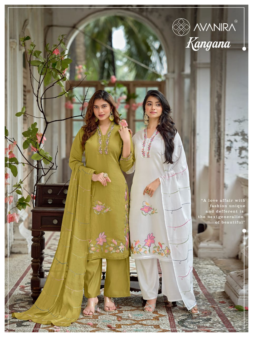 Kangana Avanira Mal Chanderi Readymade Pant Style Suits Supplier Gujarat