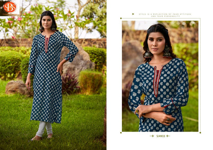 Kangana Sbs Cambric Cotton Long Straight Kurti Supplier India