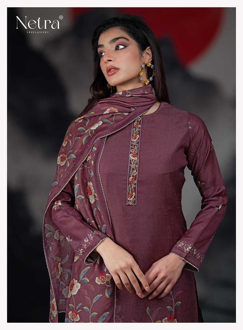 Kangna Netra Silk Jacquard Pant Style Suits Manufacturer India