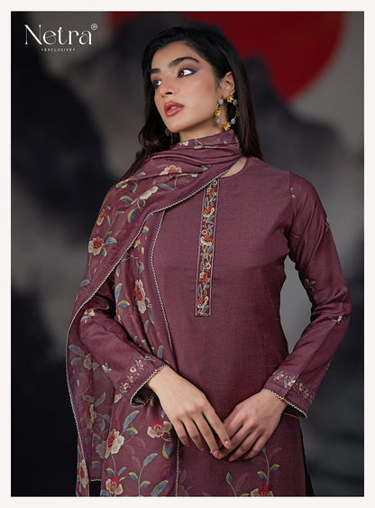 Kangna Netra Silk Jacquard Pant Style Suits Manufacturer India
