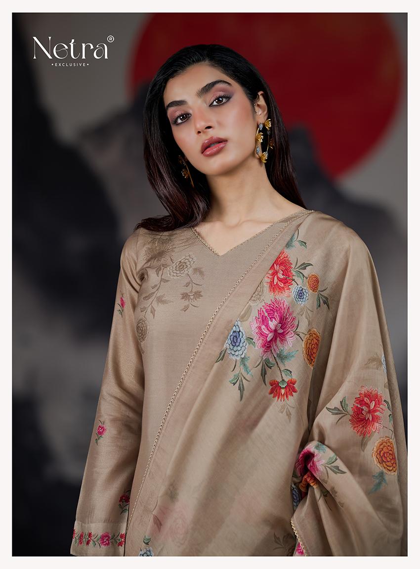 Kangna Netra Silk Jacquard Pant Style Suits Manufacturer India