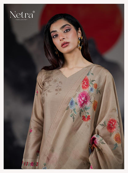 Kangna Netra Silk Jacquard Pant Style Suits Manufacturer India