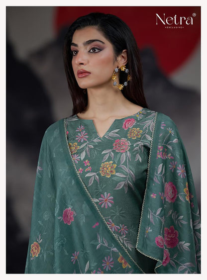 Kangna Netra Silk Jacquard Pant Style Suits Manufacturer India