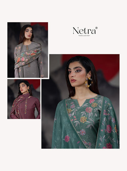 Kangna Netra Silk Jacquard Pant Style Suits Manufacturer India