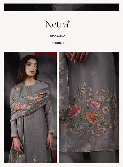 Kangna Netra Silk Jacquard Pant Style Suits Manufacturer India