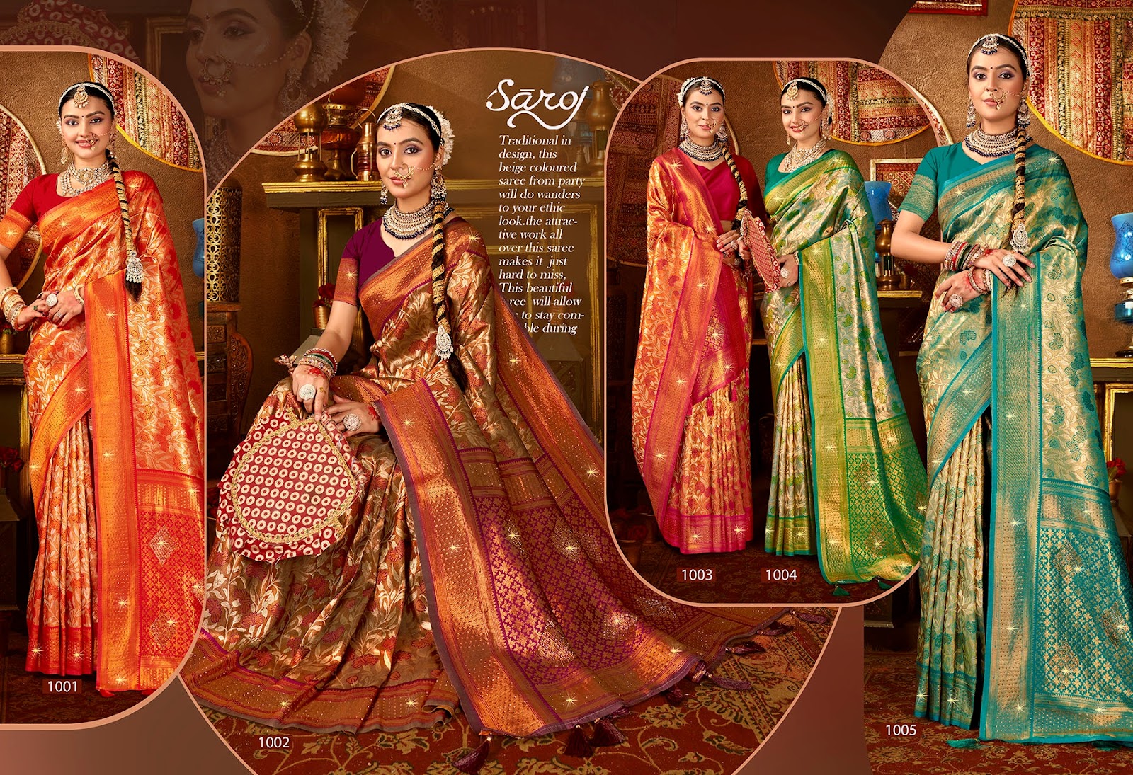 Kanha Silk Saroski Vol 6 Saroj Sarees Wholesaler India