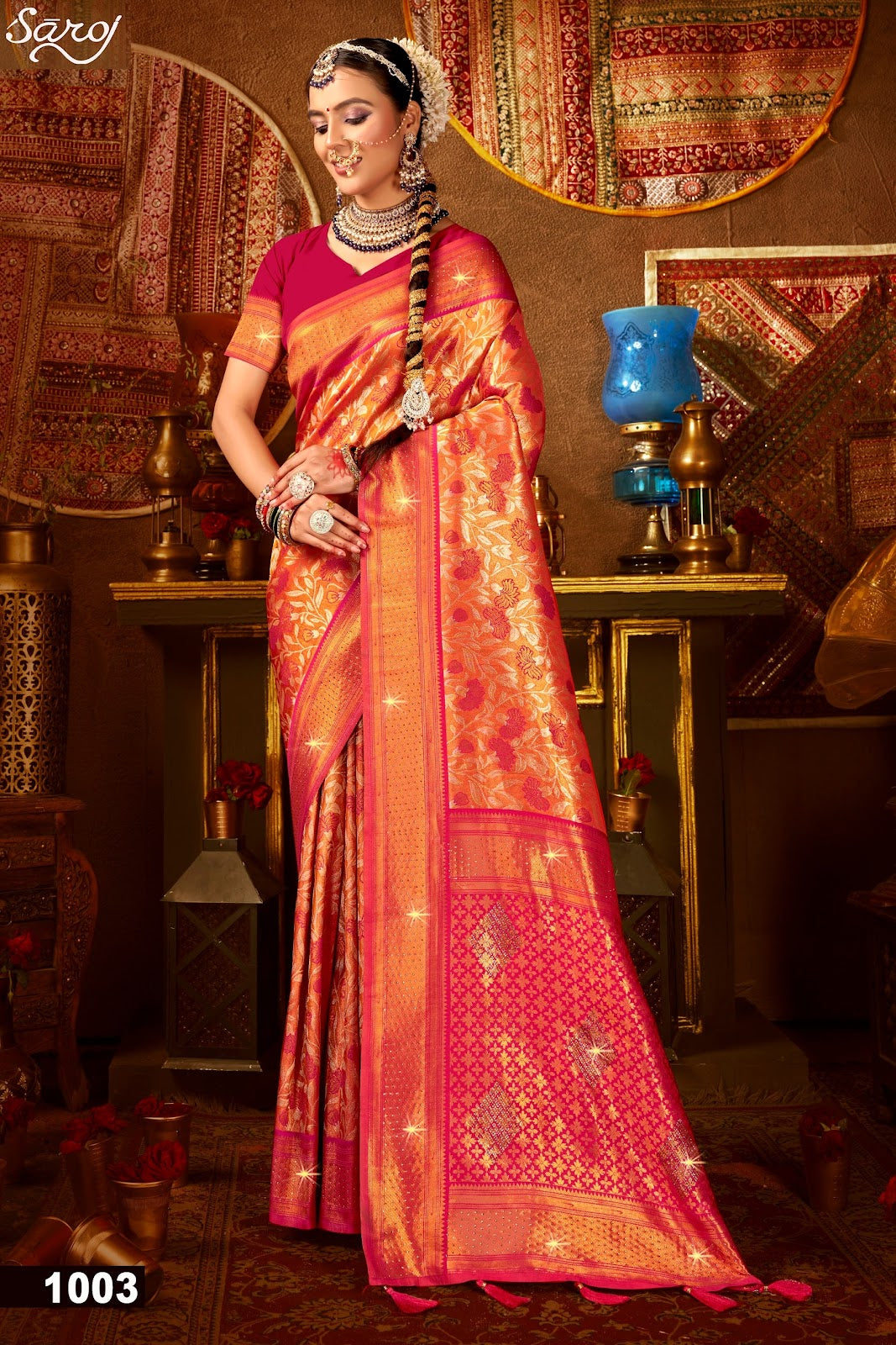Kanha Silk Saroski Vol 6 Saroj Sarees Wholesaler India