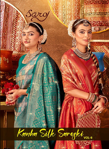 Kanha Silk Saroski Vol 8 Saroj Sarees Manufacturer Gujarat