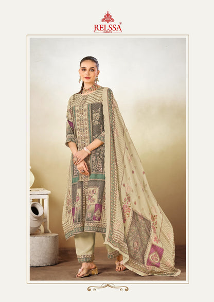 Kanika 1 Relssa Fabrics Pant Style Suits Supplier Ahmedabad