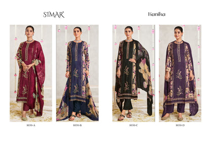 Kanika 8030 Simar Viscose Muslin Pant Style Suits Wholesale Price