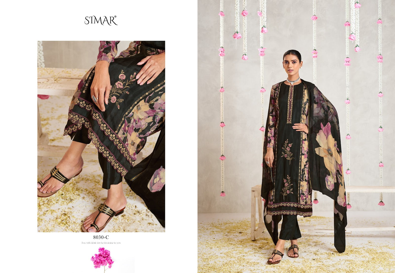 Kanika 8030 Simar Viscose Muslin Pant Style Suits Wholesale Price