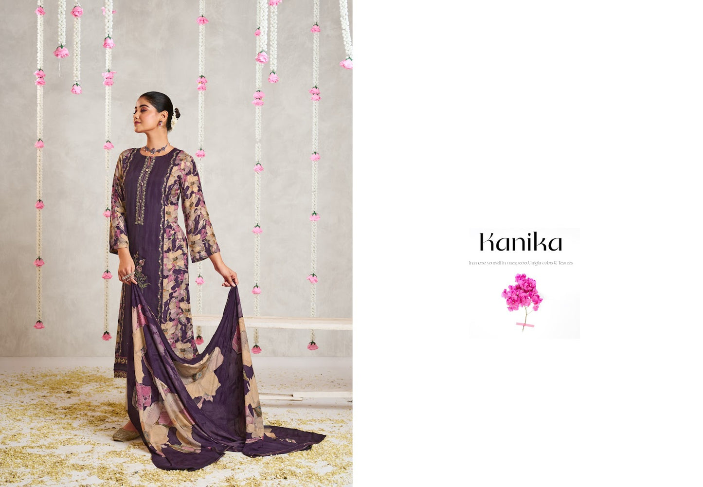 Kanika 8030 Simar Viscose Muslin Pant Style Suits Wholesale Price