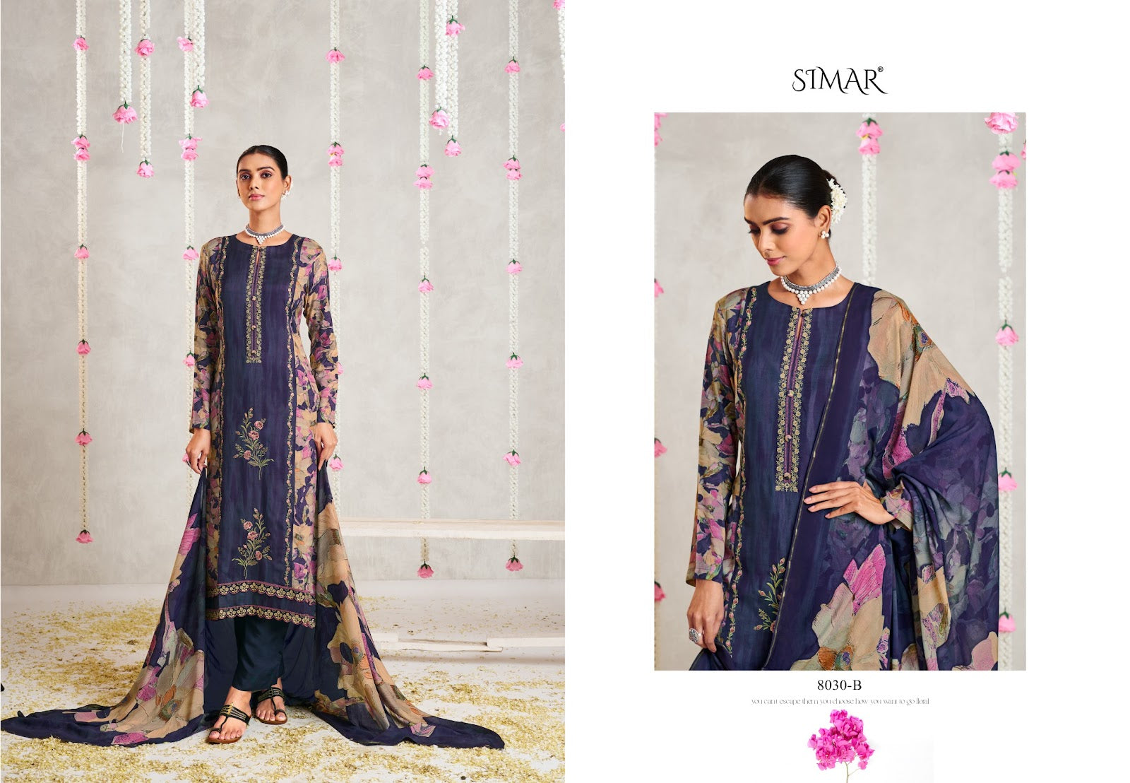 Kanika 8030 Simar Viscose Muslin Pant Style Suits Wholesale Price