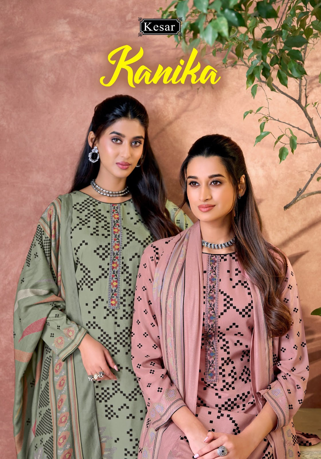 Kanika Kesar Viscose Pashmina Suits Wholesaler Gujarat