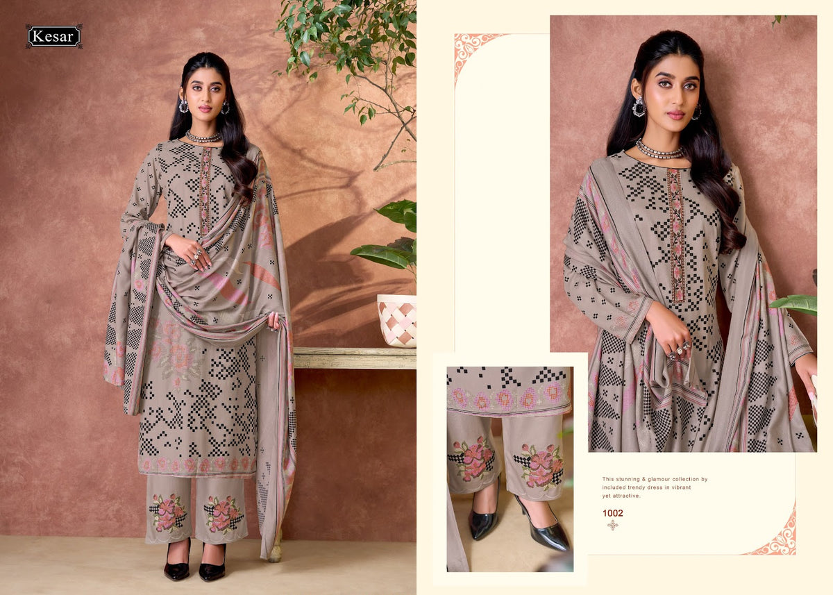 Kanika Kesar Viscose Pashmina Suits Wholesaler Gujarat