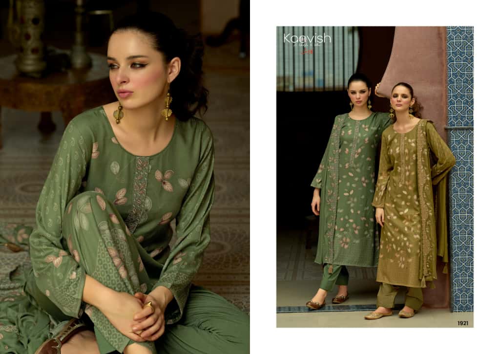 Kanika Kilory Kaavish Viscose Pashmina Suits Wholesaler Ahmedabad