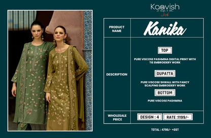 Kanika Kilory Kaavish Viscose Pashmina Suits Wholesaler Ahmedabad