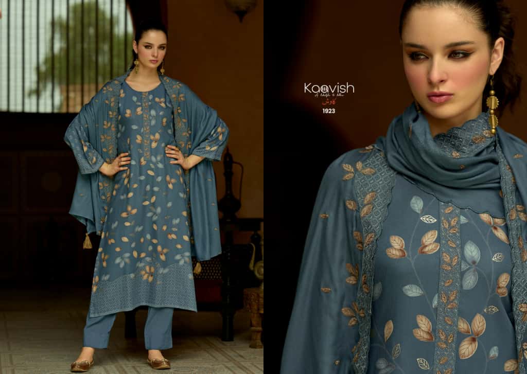 Kanika Kilory Kaavish Viscose Pashmina Suits Wholesaler Ahmedabad