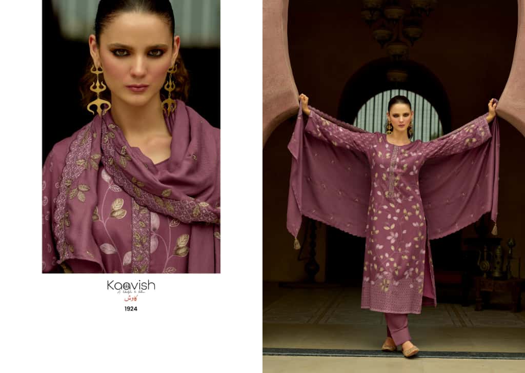 Kanika Kilory Kaavish Viscose Pashmina Suits Wholesaler Ahmedabad