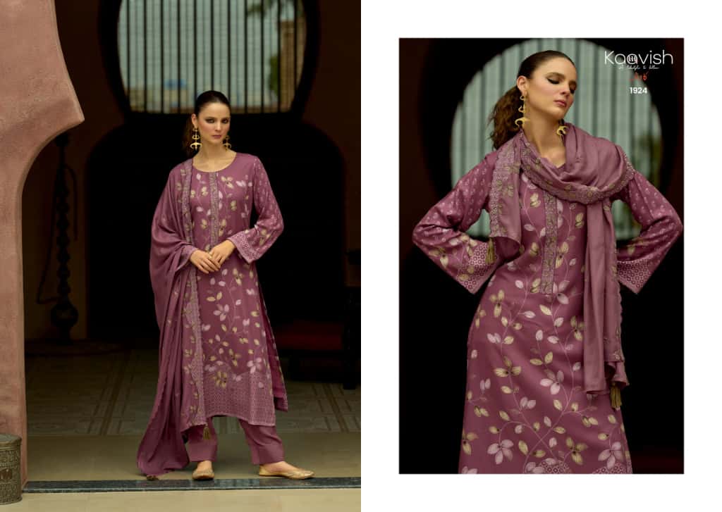 Kanika Kilory Kaavish Viscose Pashmina Suits Wholesaler Ahmedabad