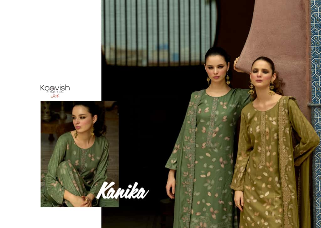 Kanika Kilory Kaavish Viscose Pashmina Suits Wholesaler Ahmedabad