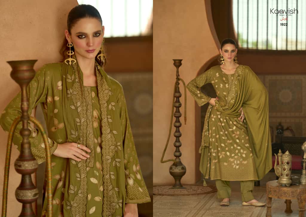 Kanika Kilory Kaavish Viscose Pashmina Suits Wholesaler Ahmedabad