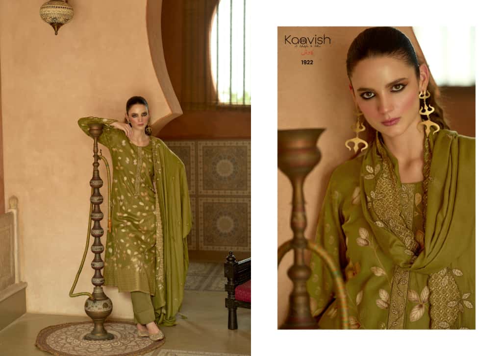 Kanika Kilory Kaavish Viscose Pashmina Suits Wholesaler Ahmedabad