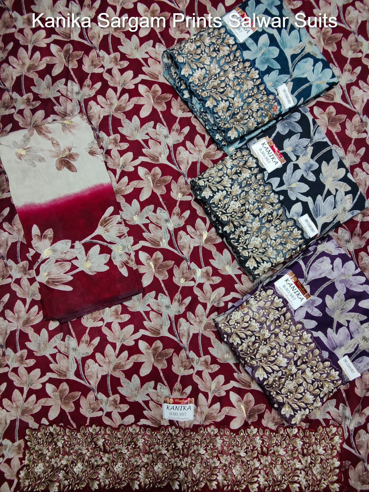 Kanika Sargam Prints Pure Muslin Salwar Suits Supplier Ahmedabad