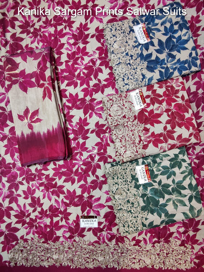 Kanika Sargam Prints Pure Muslin Salwar Suits Supplier Ahmedabad