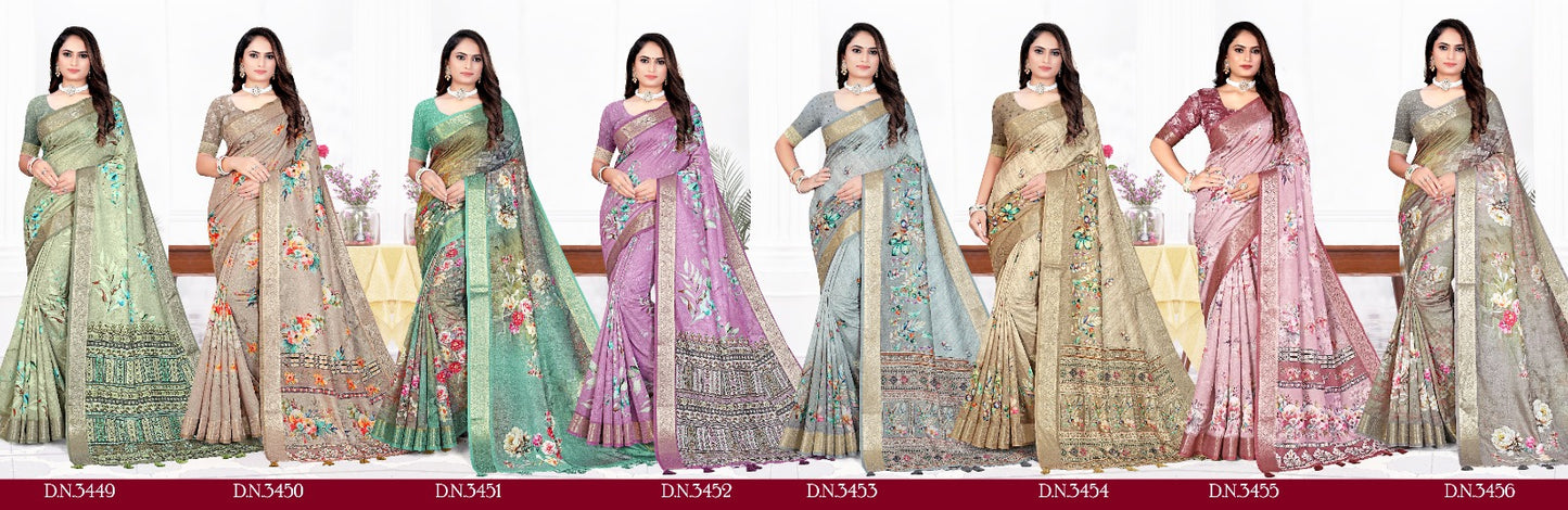 Kanika Stylewell Digital Print Sarees Wholesaler Ahmedabad
