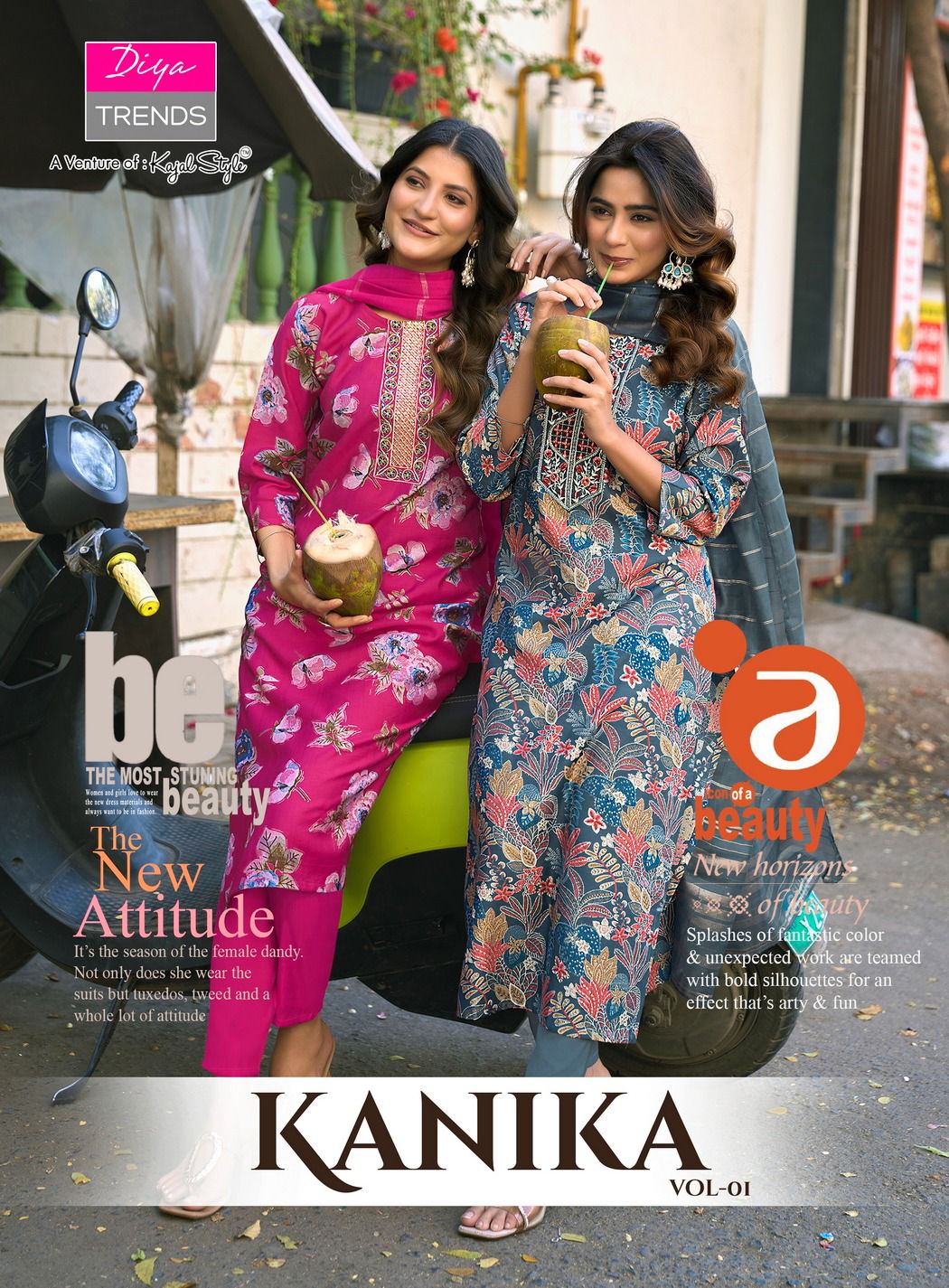 Kanika Vol 1 Diya Trends Vertican Readymade Pant Style Suits Exporter Ahmedabad