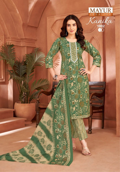 Kanika Vol 1 Mayur Creation Readymade Cotton Pant Suits Supplier Ahmedabad