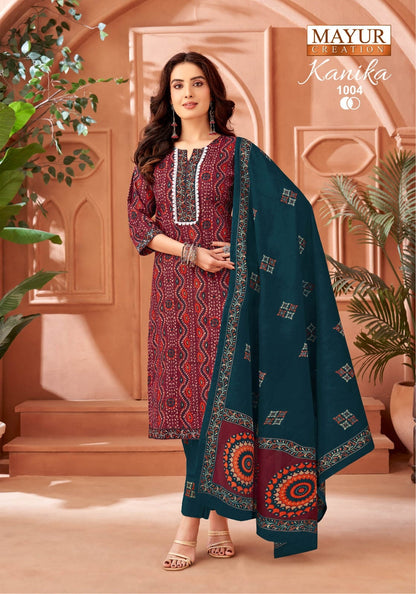 Kanika Vol 1 Mayur Creation Readymade Cotton Pant Suits Supplier Ahmedabad