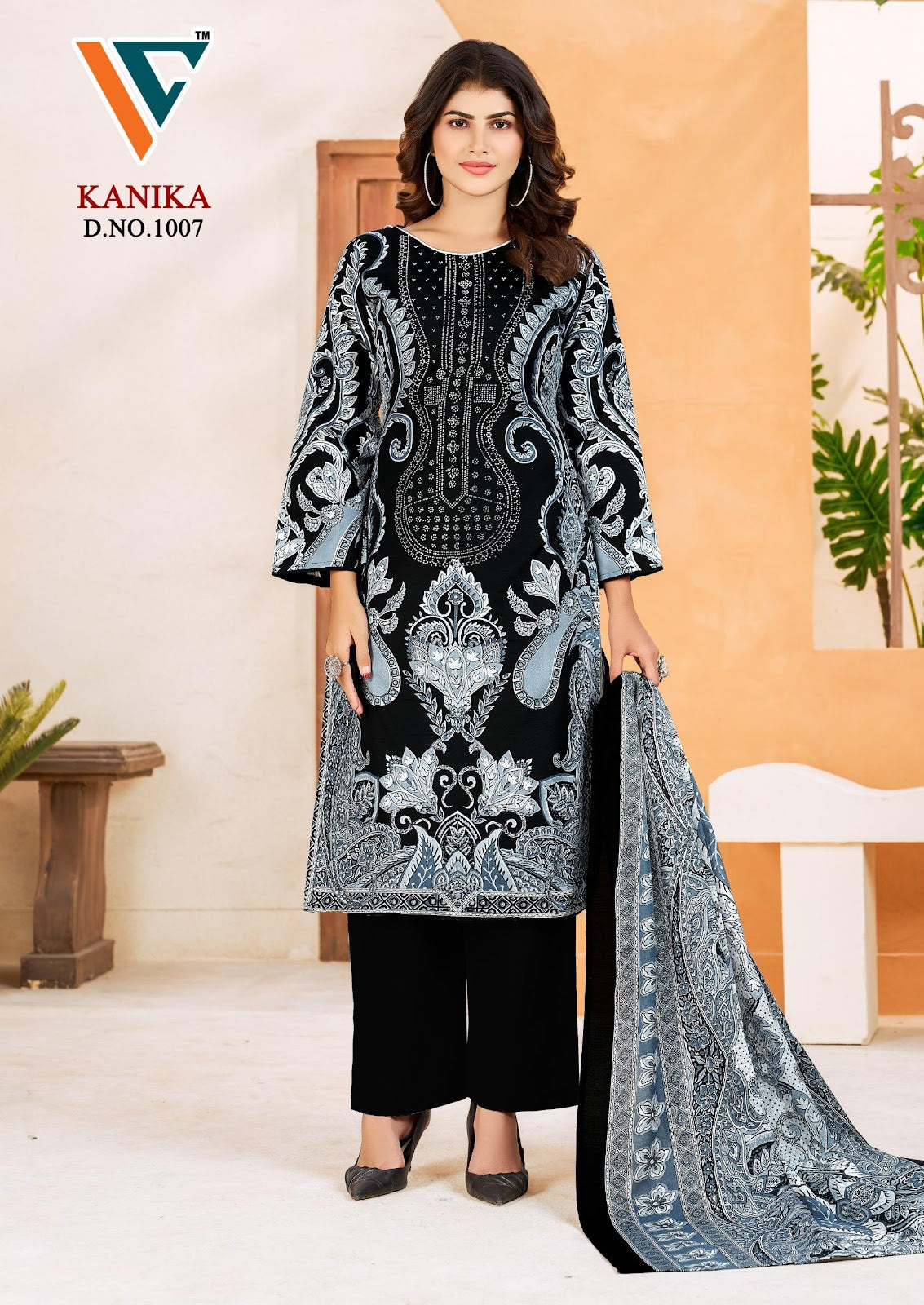 Kanika Vol 1 Vandana Creation Mix Cotton Karachi Salwar Suits Supplier Gujarat